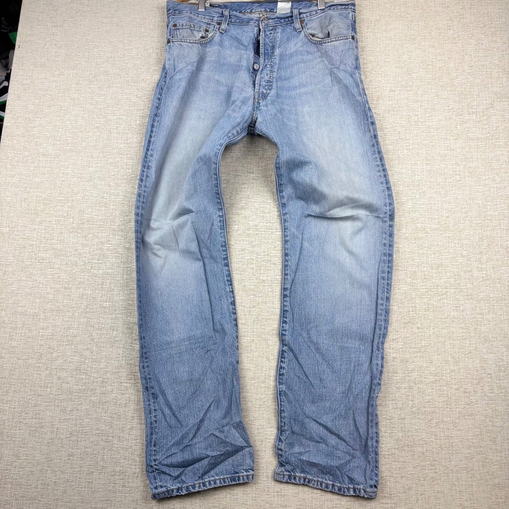 Vintage Levis 501 Mens 36x34 Original Fit Jeans Thigh Faded Denim
